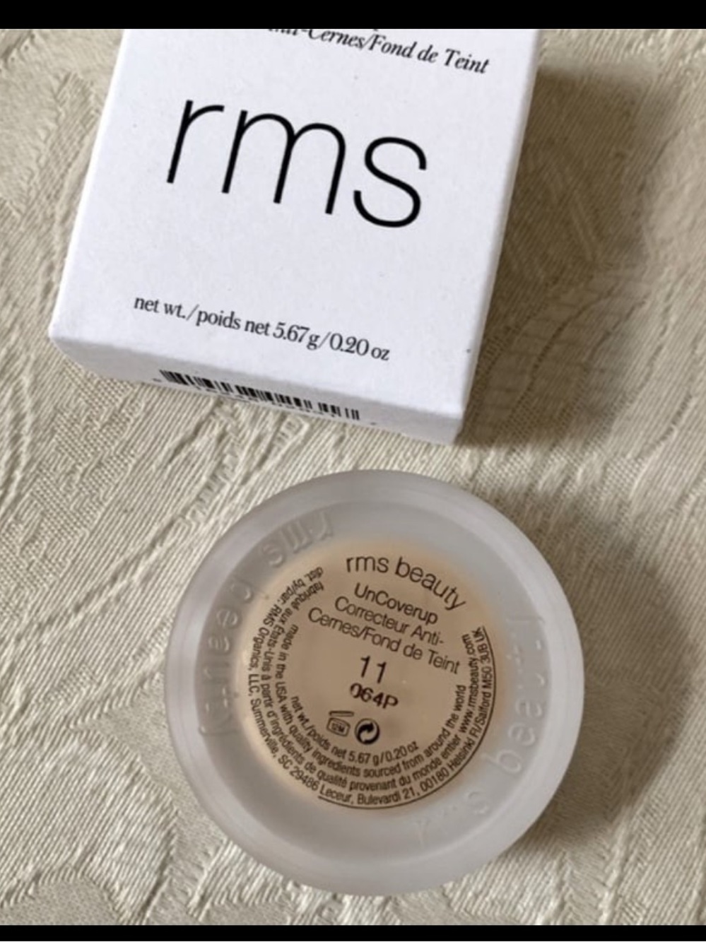 RMS Beauty Uncoverup Concealer Pot Cream Shade 11 Light Ivory BNIB